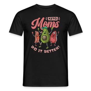 Keto Mom Ernährungsberaterin Ketogenes Essen - Männer T-Shirt - Schwarz - Vorne - AI Model Male 178 light (178cm)
