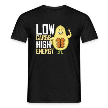 Keto-Diätassistent Low Carb Lebensmittel - Männer T-Shirt - Schwarz - Vorne - AI Model Male 178 light (178cm)