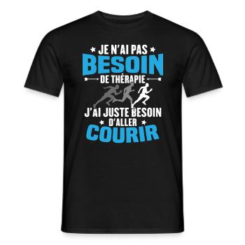 J'ai juste besoin d'aller courir - Humour cadeau - T-shirt homme - noir - Devant - AI Model Male 178 light (178cm)