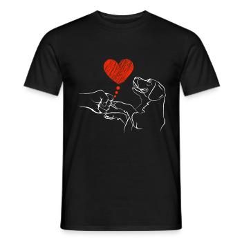Hundeliebe Lambrador Hundbesitzer Hund - Männer T-Shirt - Schwarz - Vorne - AI Model Male 178 light (178cm)