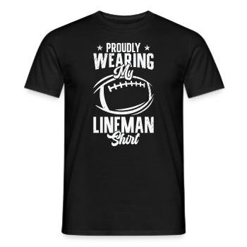 Football Lineman Stolzes Leben Spieler Sport - Männer T-Shirt - Schwarz - Vorne - AI Model Male 178 light (178cm)