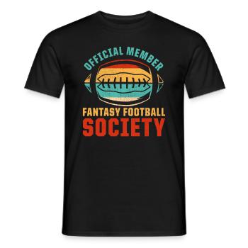 Membre officiel de Fantasy Football Vintage - T-shirt homme - noir - Devant - AI Model Male 178 light (178cm)