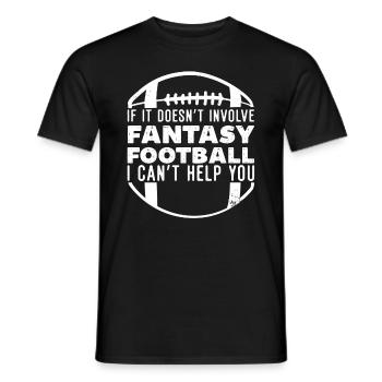 Le football Fantasy implique des joueurs de football sportif - T-shirt homme - noir - Devant - AI Model Male 178 light (178cm)
