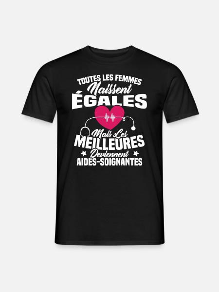 Les meilleures femmes deviennent aides-soignantes - T-shirt homme - noir