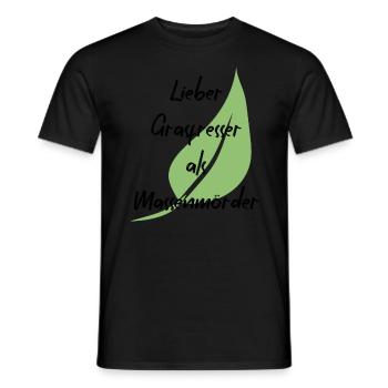 Vegan Veganer Tierschutz Vegetarier Vegetarisch - Männer T-Shirt - Schwarz - Vorne - AI Model Male 178 light (178cm)