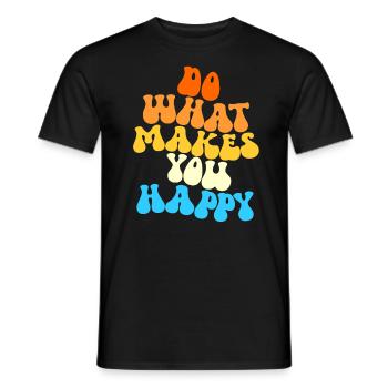 Tu, was dich gl�cklich machtpsychische Gesundheit - Männer T-Shirt - Schwarz - Vorne - AI Model Male 178 light (178cm)