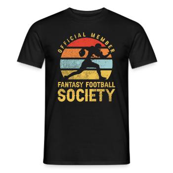 Fantasy Football Offizielles Mitglied Vintage - Männer T-Shirt - Schwarz - Vorne - AI Model Male 178 light (178cm)