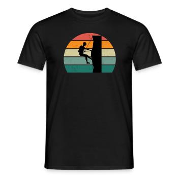 Kletterer Klettererin Bouldern Boulderin Klettern - Männer T-Shirt - Schwarz - Vorne - AI Model Male 178 light (178cm)