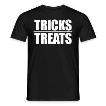 Tricks �ber Leckereien lustige Halloween -Saison - Männer T-Shirt - Schwarz - Vorne - AI Model Male 178 light (178cm)