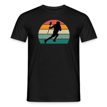 Lacrosser Lacrosse Racket Tor Werfen Lacrosse - Men's T-Shirt - black - Front - AI Model Male 178 light (178cm)