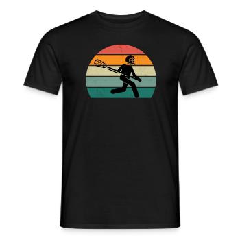 Lacrosser Lacrosse Racket Tor Werfen Lacrosse - Men's T-Shirt - black - Front - AI Model Male 178 light (178cm)