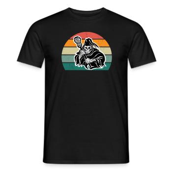Lacrosser Lacrosse Racket Tor Werfen Lacrosse - Men's T-Shirt - black - Front - AI Model Male 178 light (178cm)