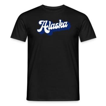 Retro Alaska Script Vintage Alaskan Kreuzfahrt Die - Männer T-Shirt - Schwarz - Vorne - AI Model Male 178 light (178cm)