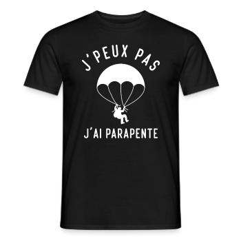 J'peux Pas j'ai Parapente, Cadeau Parapentiste - T-shirt homme - noir - Devant - AI Model Male 178 light (178cm)