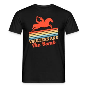 Pferdesport Voltigieren Bombenvoltigierer Reiten - Männer T-Shirt - Schwarz - Vorne - AI Model Male 178 light (178cm)