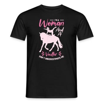 Pferdesport Voltigieren Voltigierer Reiten - Männer T-Shirt - Schwarz - Vorne - AI Model Male 178 light (178cm)