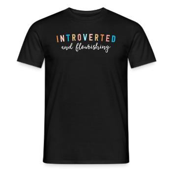 Introvertierter und blühender lustiger Introvertierter - Männer T-Shirt - Schwarz - Vorne - AI Model Male 178 light (178cm)