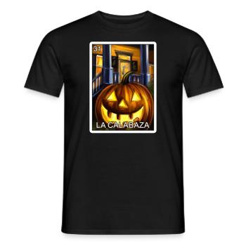 La Calabaza K�rbiskarte Mexikanische Lotteriekarte - Männer T-Shirt - Schwarz - Vorne - AI Model Male 178 light (178cm)