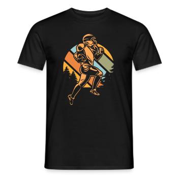 Retro Vintage American Football Sport - Männer T-Shirt - Schwarz - Vorne - AI Model Male 178 light (178cm)