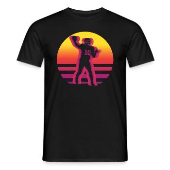 Retro Vintage American Football Sport - Männer T-Shirt - Schwarz - Vorne - AI Model Male 178 light (178cm)