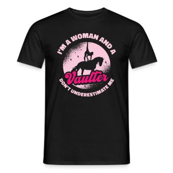 Pferdesport Voltigieren Voltigierer Reiten - Männer T-Shirt - Schwarz - Vorne - AI Model Male 178 light (178cm)
