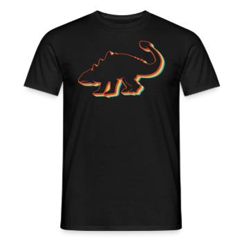 Ankylosaurus Retro Dinosaurier Vintage Ankylosauru - Männer T-Shirt - Schwarz - Vorne - AI Model Male 178 light (178cm)