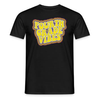 Vibe der vierten Klasse Retro zur�ck in die Schule - Männer T-Shirt - Schwarz - Vorne - AI Model Male 178 light (178cm)