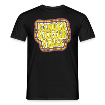 Kinderg�rtenstimmung Retro zur�ck zur Schule - Männer T-Shirt - Schwarz - Vorne - AI Model Male 178 light (178cm)