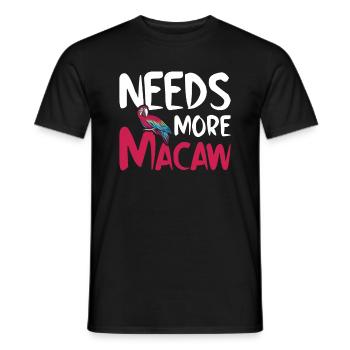 Macaw Parrot Lover Nature Zoo Animal Pet - Men's T-Shirt - black - Front - AI Model Male 178 light (178cm)