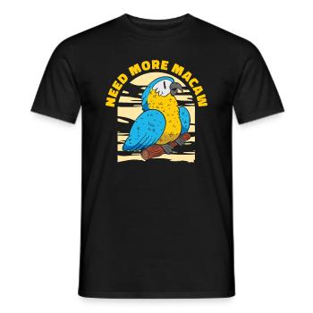 Macaw Parrot Lover Nature Zoo Animal Pet - Men's T-Shirt - black - Front - AI Model Male 178 light (178cm)