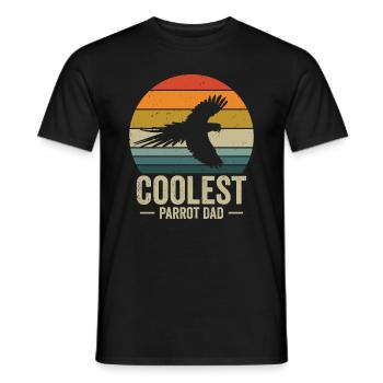 Macaw Cool Parrot Dad Pet Zoo Animal Birdwatcher - Men's T-Shirt - black - Front - AI Model Male 178 light (178cm)