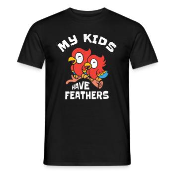 Macaw Pet Parrot Owner Zoo Animal Kids - Men's T-Shirt - black - Front - AI Model Male 178 light (178cm)