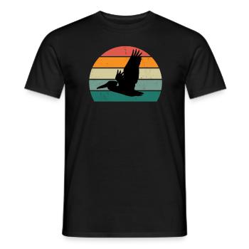 Pélicans Grand bec Mouches Oiseaux Pélican - T-shirt homme - noir - Devant - AI Model Male 178 light (178cm)