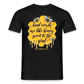 Citation biblique chrétienne - T-shirt homme - noir - Devant - AI Model Male 178 light (178cm)