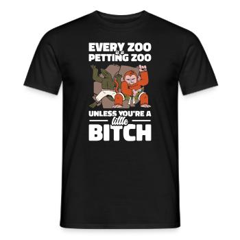 Gardien de zoo Caresser des animaux sauvages Gardiens de zoo - T-shirt homme - noir - Devant - AI Model Male 178 light (178cm)