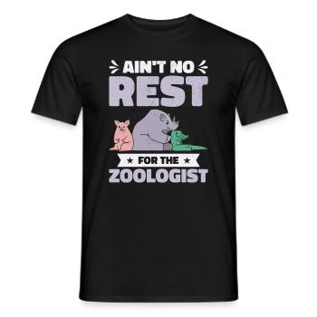 Zoologe Zootierhaltung Wildtiere Natur Zoologie - Männer T-Shirt - Schwarz - Vorne - AI Model Male 178 light (178cm)