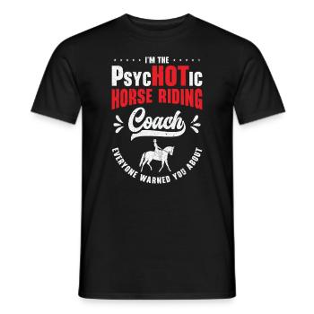 Instructeur d’équitation Drôle psychotique - T-shirt homme - noir - Devant - AI Model Male 178 light (178cm)