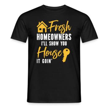 Neue Hauseigentümer Einweihung Frisch - Männer T-Shirt - Schwarz - Vorne - AI Model Male 178 light (178cm)