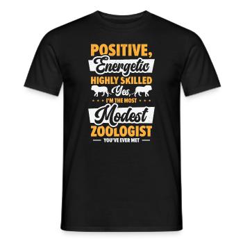 Zoologe Zootierhaltung Wildtiere Bescheidener - Männer T-Shirt - Schwarz - Vorne - AI Model Male 178 light (178cm)