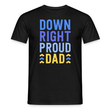 Down Right Proud Dad T21 Bewusstsein Down-Syndrom - Männer T-Shirt - Schwarz - Vorne - AI Model Male 178 light (178cm)