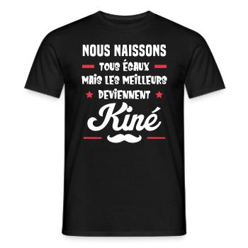 Les meilleurs deviennent kiné - T-shirt homme - noir - Devant - AI Model Male 178 light (178cm)