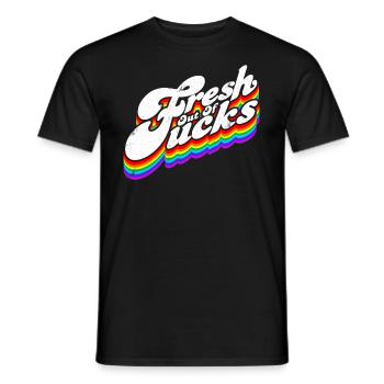 Frisch aus Ficks lustigem Sarkasmus frisch aus dem - Männer T-Shirt - Schwarz - Vorne - AI Model Male 178 light (178cm)