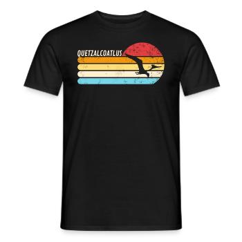 Quetzalcoatlus Retro Sunset Dinosaurier - Männer T-Shirt - Schwarz - Vorne - AI Model Male 178 light (178cm)