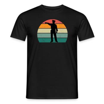 policier policière ordonnance agent des forces de l'ordre police - T-shirt homme - noir - Devant - AI Model Male 178 light (178cm)