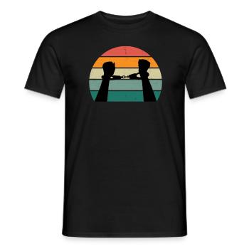 Policeman Policewoman Order Law Enforcement Police - Men's T-Shirt - black - Front - AI Model Male 178 light (178cm)