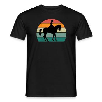 Cavalière cavalière équitation poney écurie - T-shirt homme - noir - Devant - AI Model Male 178 light (178cm)
