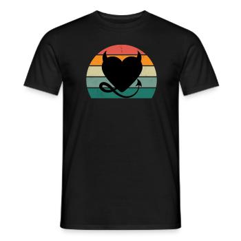 Diable Diable Satan Mal Enfer Peur Terreur - T-shirt homme - noir - Devant - AI Model Male 178 light (178cm)