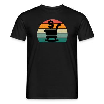 Pensioner, Pensioner Pension Pernsionary, Pensioner - Men's T-Shirt - black - Front - AI Model Male 178 light (178cm)