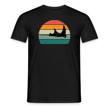 Stingrays Devil Rays Flies Gliding Rays - Men's T-Shirt - black - Front - AI Model Male 178 light (178cm)
