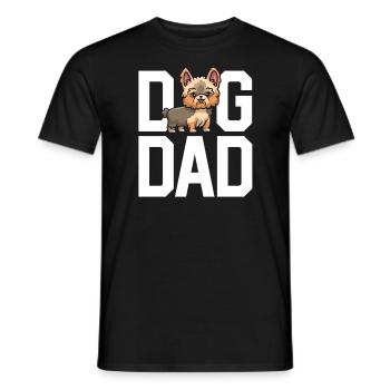 Yorkie Dog Dad Yorkshire Terrier Lover Father - Men's T-Shirt - black - Front - AI Model Male 178 light (178cm)